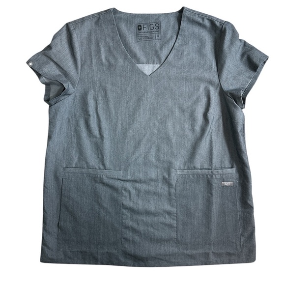 FIGS Charcoal Cusco Limited Edition Scrub Top - Picture 1 of 6